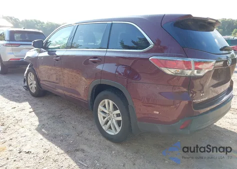 2015 Toyota Highlander Le/Le Plus from USA, damaged, VIN 5TDBKRFH3FS166264